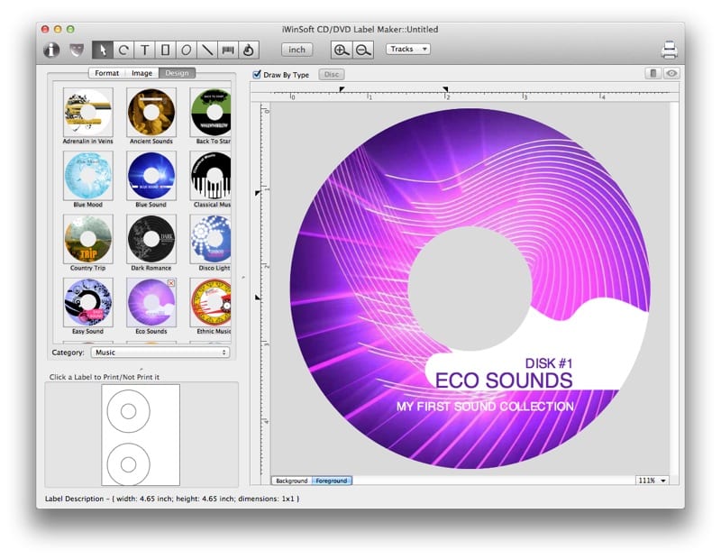 cd cover printing software for mac